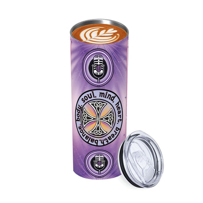 20oz Straight Stainless Steel Tumbler with Straw