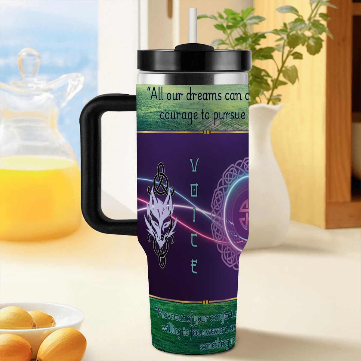40oz Tumbler with Handle and Straw (Made in USA)