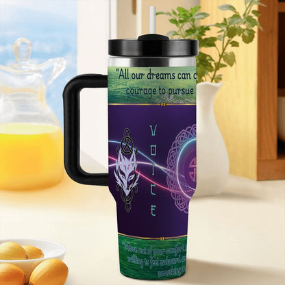 40oz Tumbler with Handle and Straw (Made in USA)