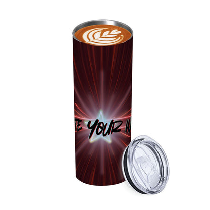 20oz Straight Stainless Steel Tumbler with Straw（Made in USA)