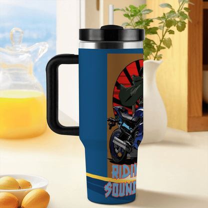 40oz Tumbler with Handle and Straw (Made in USA)