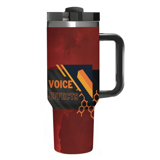 Gaming VO: 40oz Stainless Steel Tumbler with Handle and Straw