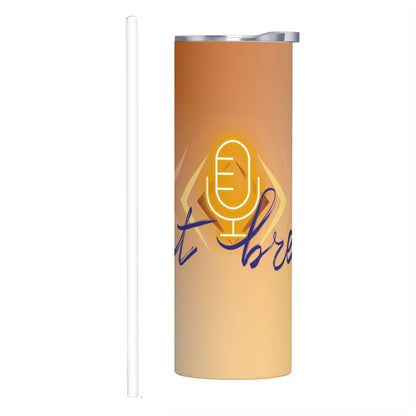 20oz Straight Stainless Steel Tumbler with Straw