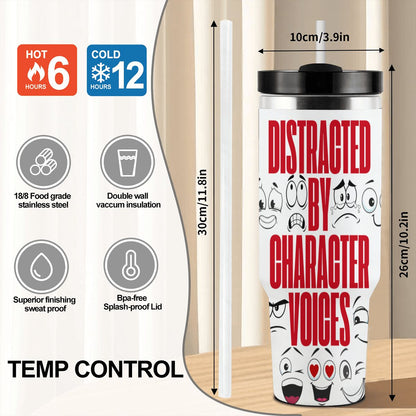 40oz Tumbler with Handle and Straw (Made in USA)