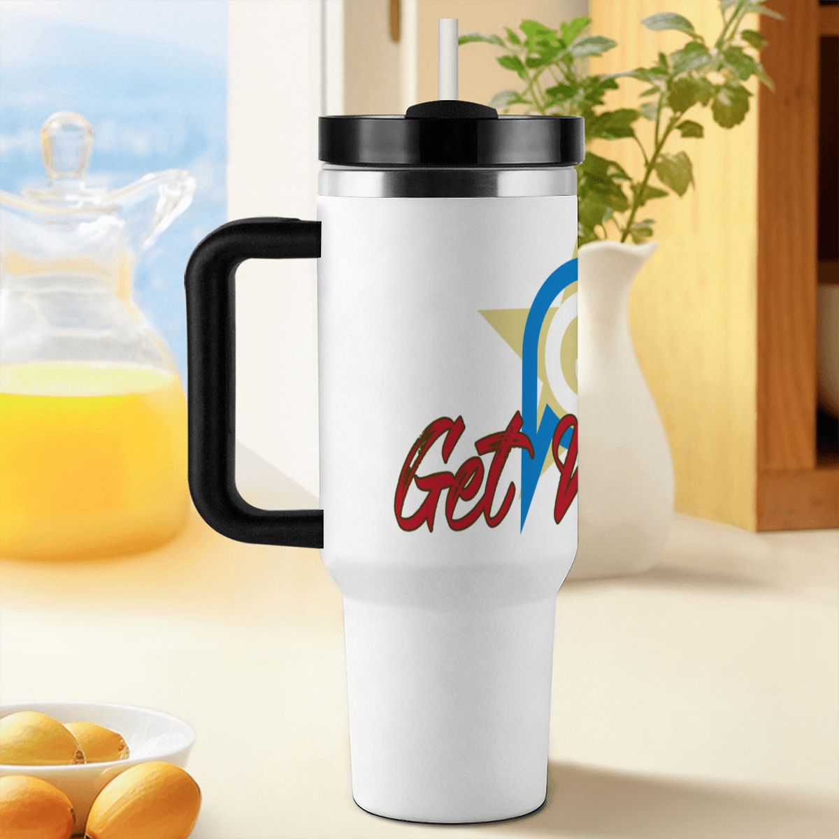 GET VOCAL: 40oz Tumbler with Handle and Straw