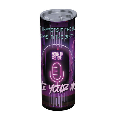 CREATE YOUR WORLD: 20oz Straight Stainless Steel Tumbler with Straw