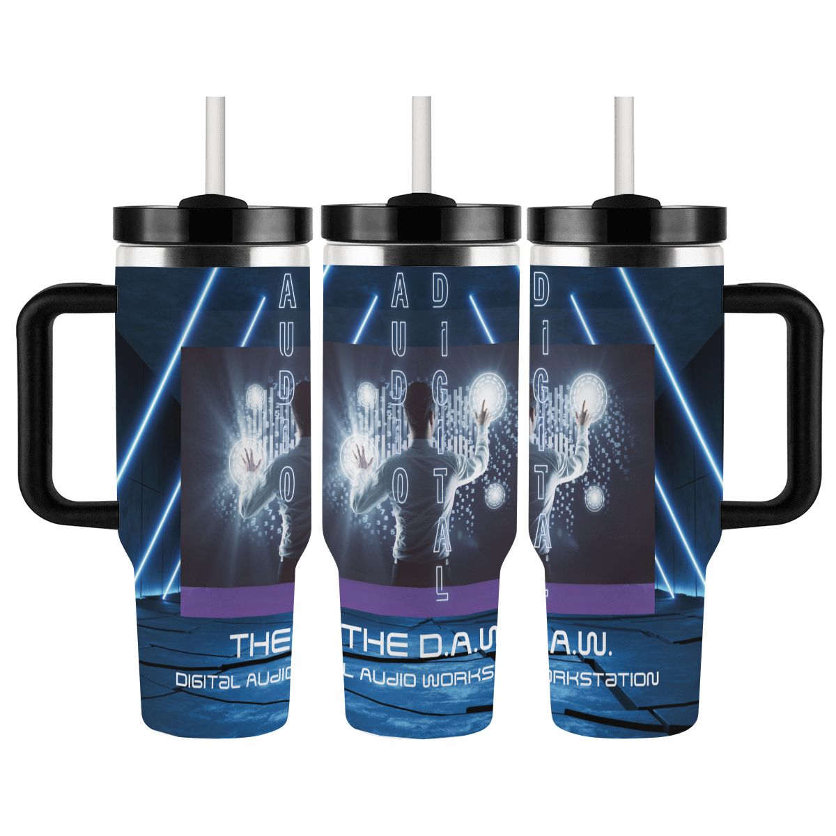 40oz Tumbler with Handle and Straw (Made in USA)