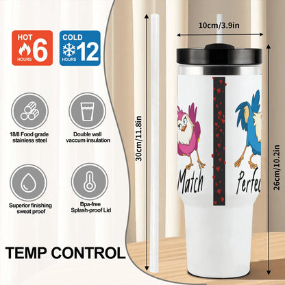 40oz Tumbler with Handle and Straw (Made in USA)