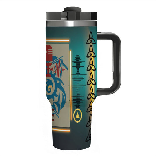 VOICE: CELTIC STYLE: 40oz Tumbler with Handle and Straw