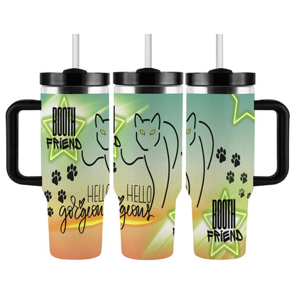 40oz Tumbler with Handle and Straw (Made in USA)