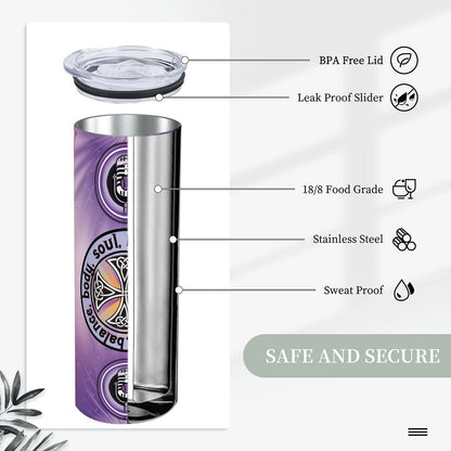 20oz Straight Stainless Steel Tumbler with Straw