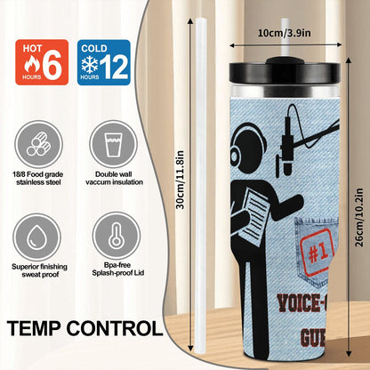 40oz Tumbler with Handle and Straw (Made in USA)