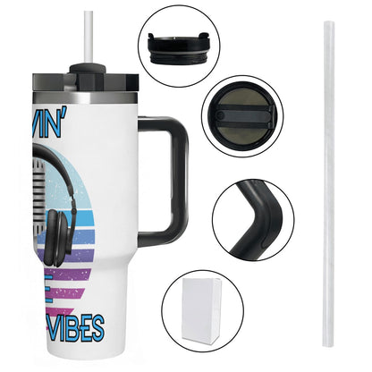 40oz Tumbler with Handle and Straw (Made in USA)