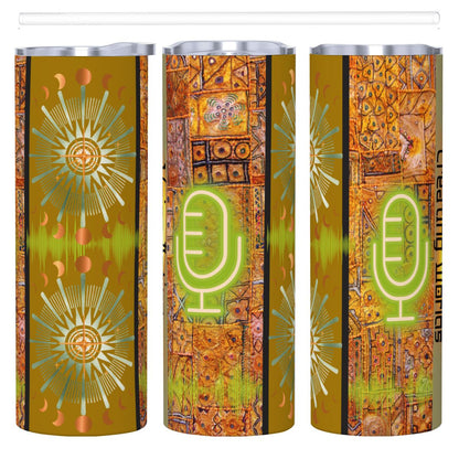 20oz Straight Stainless Steel Tumbler with Straw（Made in USA)