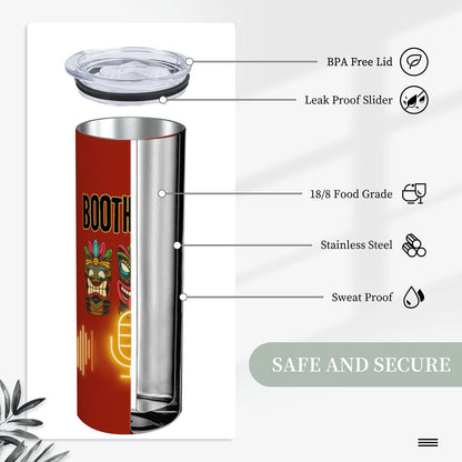 BOOTH MOJO: 20oz Straight Stainless Steel Tumbler with Straw