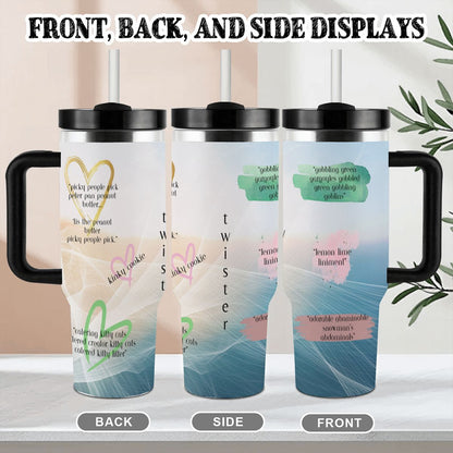 40oz Tumbler with Handle and Straw (Made in USA)