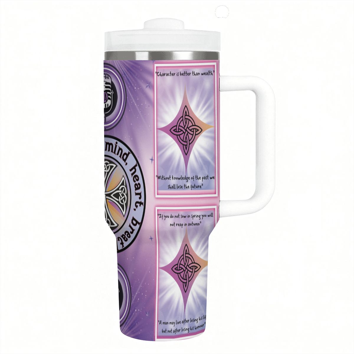 40oz Tumbler with Handle and Straw (Made in USA)