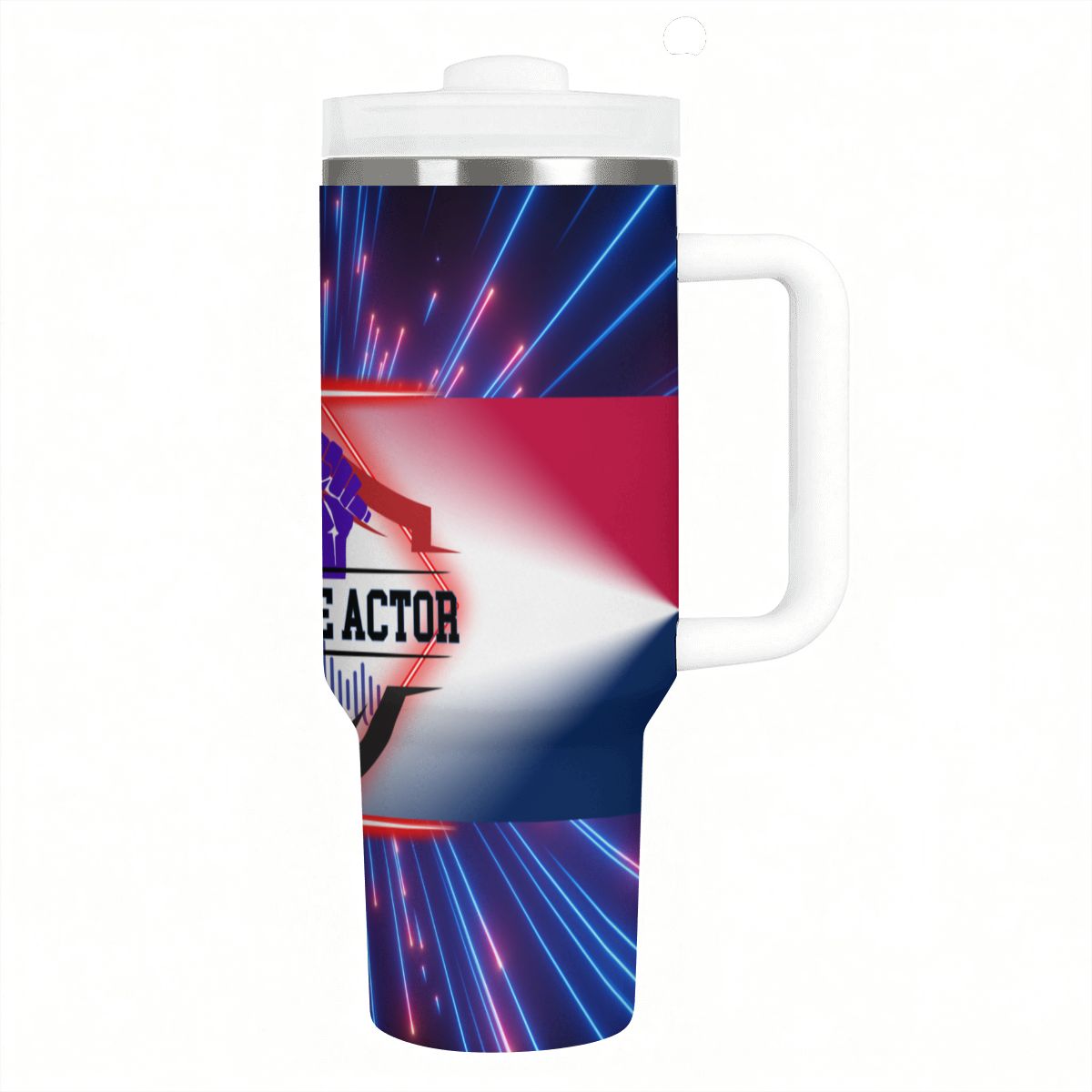 40oz Tumbler with Handle and Straw (Made in USA)