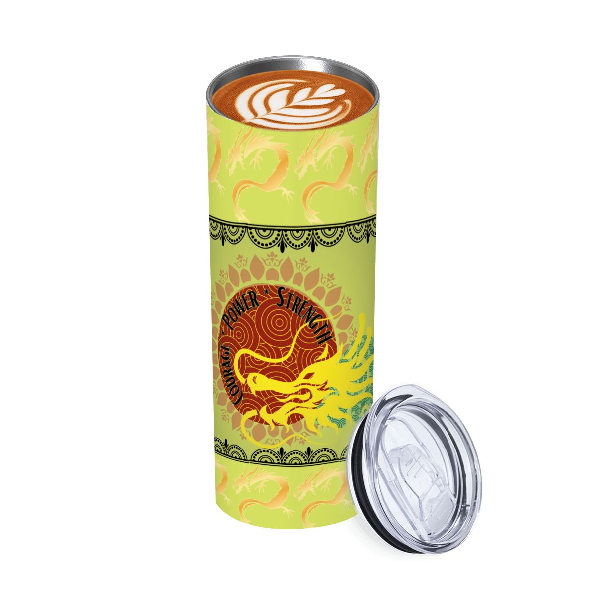 20oz Straight Stainless Steel Tumbler with Straw（Made in USA)