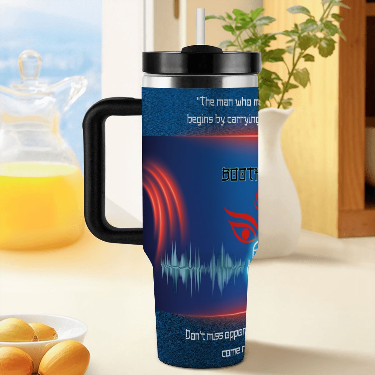 40oz Tumbler with Handle and Straw (Made in USA)