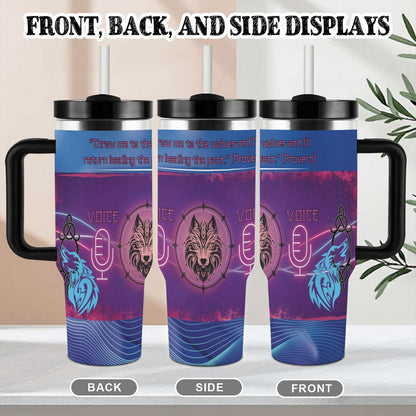 40oz Tumbler with Handle and Straw (Made in USA)