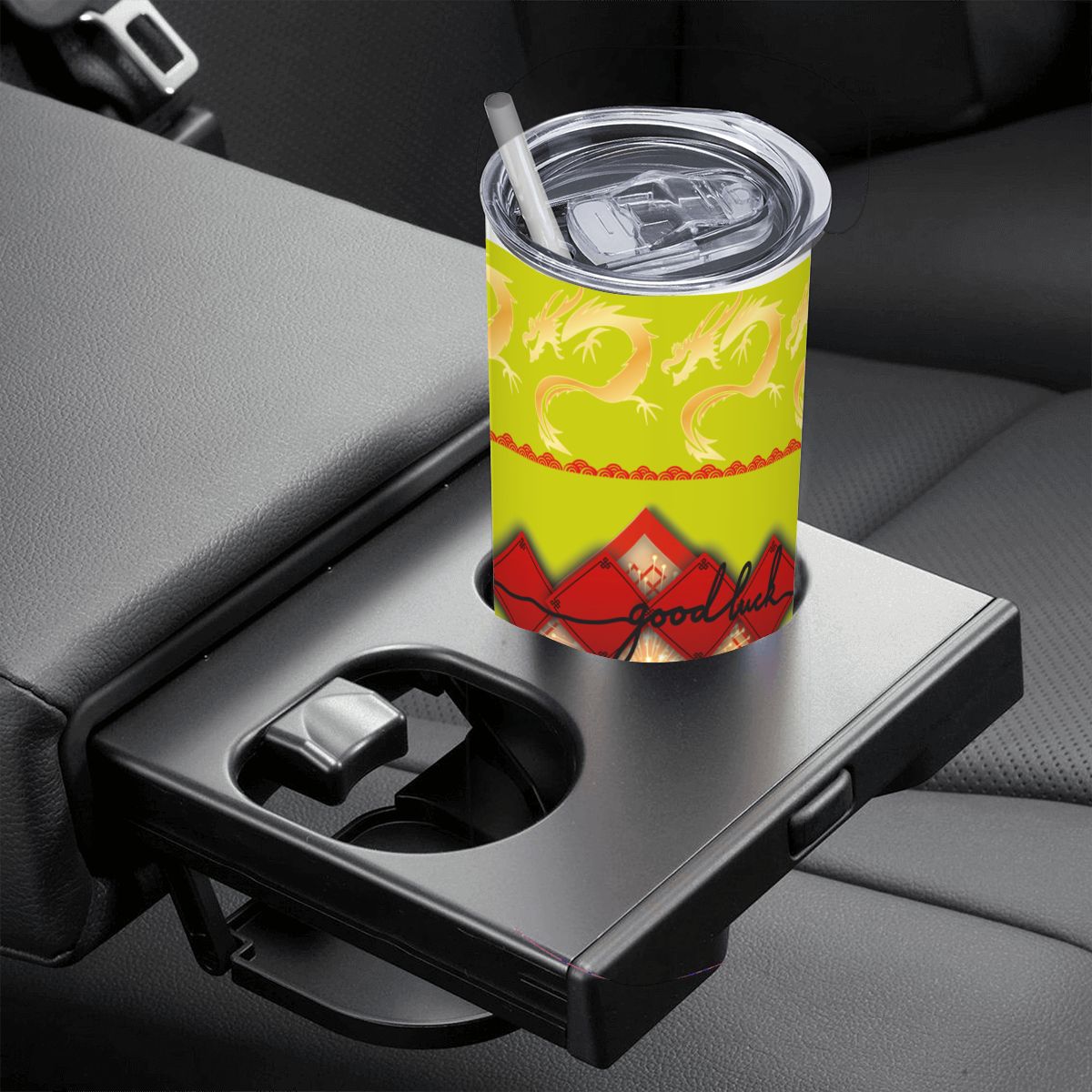 20oz Straight Stainless Steel Tumbler with Straw（Made in USA)