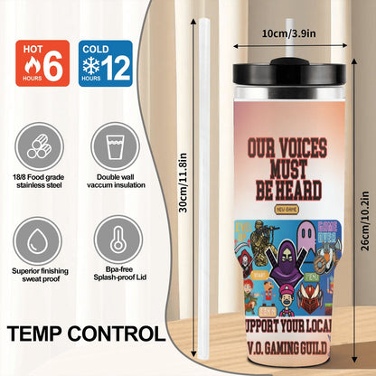 40oz Tumbler with Handle and Straw (Made in USA)