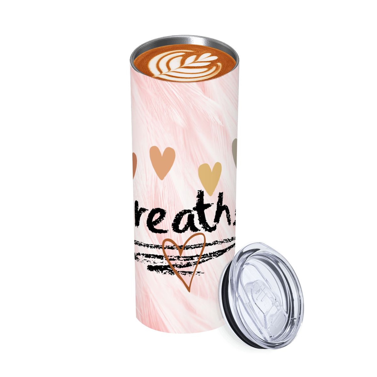20oz Straight Stainless Steel Tumbler with Straw（Made in USA)