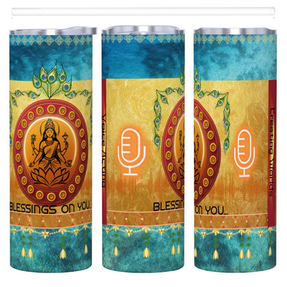 20oz Straight Stainless Steel Tumbler with Straw