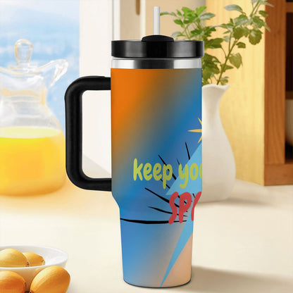 40oz Tumbler with Handle and Straw (Made in USA)