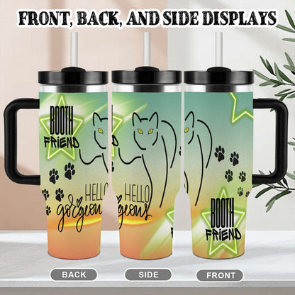 40oz Tumbler with Handle and Straw (Made in USA)