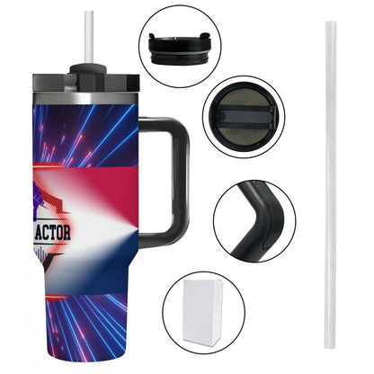 40oz Tumbler with Handle and Straw (Made in USA)