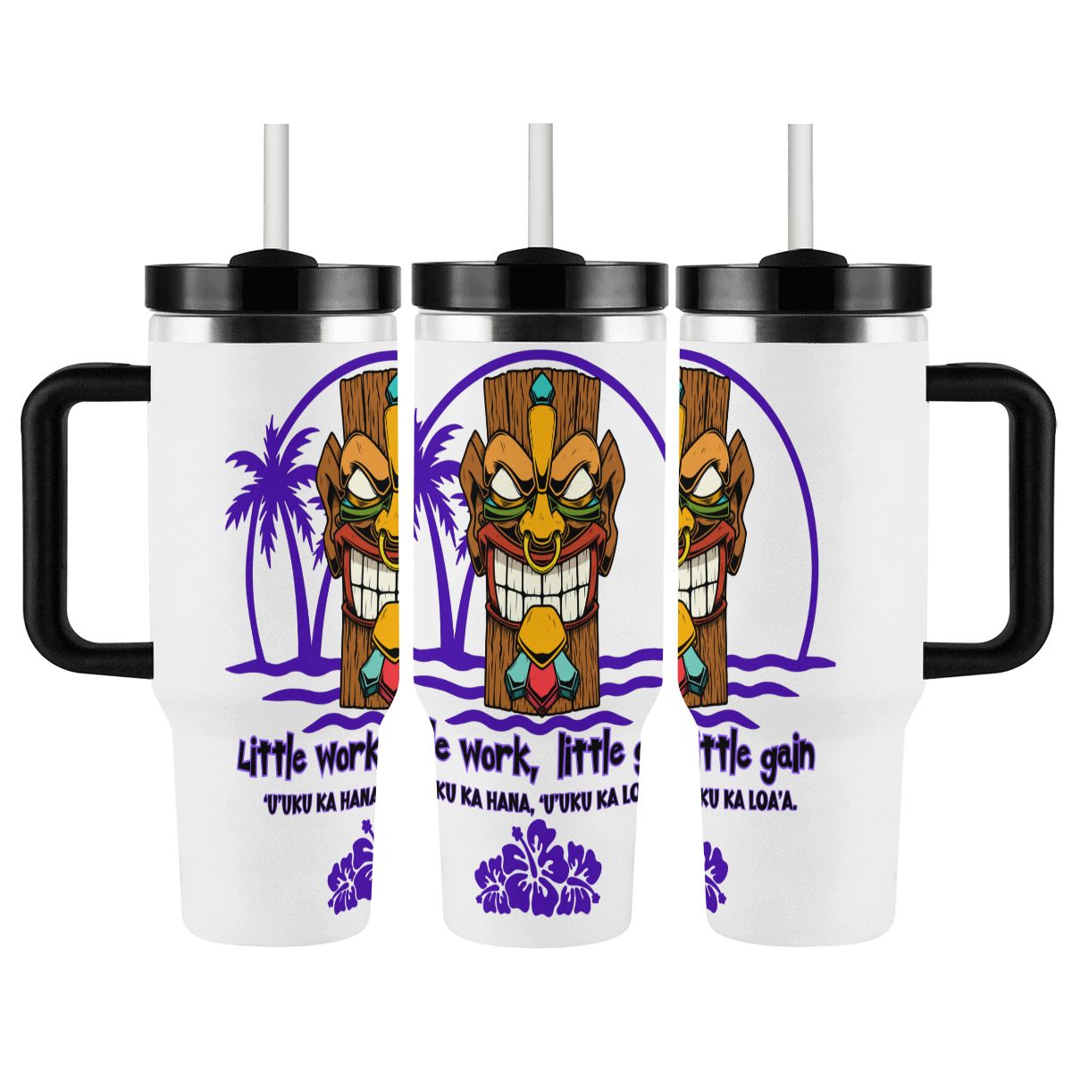 40oz Tumbler with Handle and Straw (Made in USA)