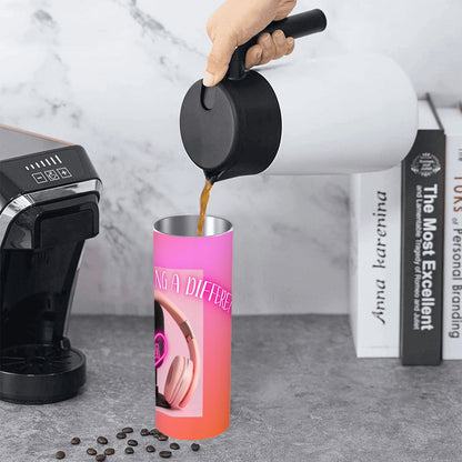 20oz Straight Stainless Steel Tumbler with Straw
