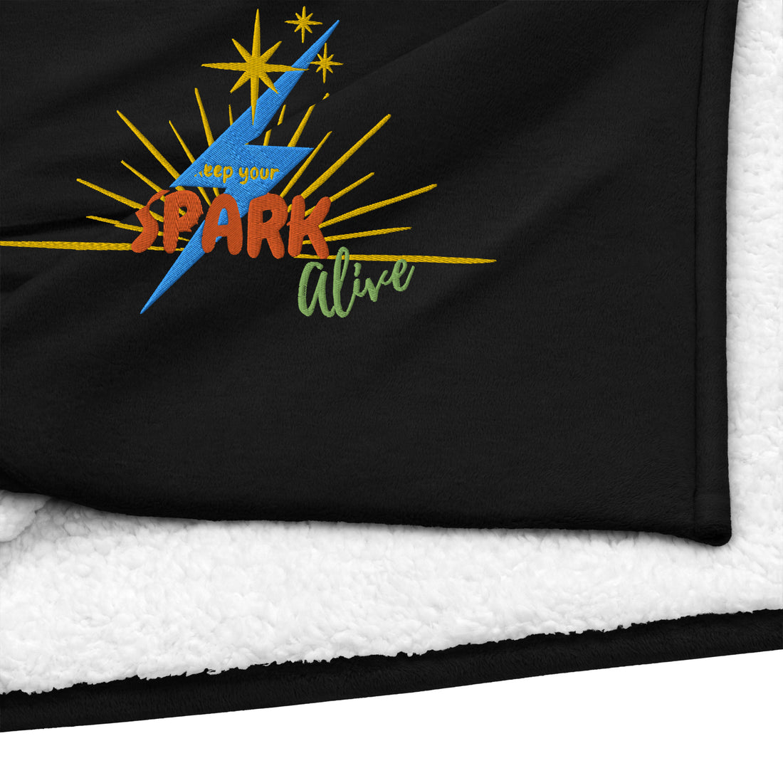 Keep Your Spark Alive! Premium Sherpa Lap Blanket