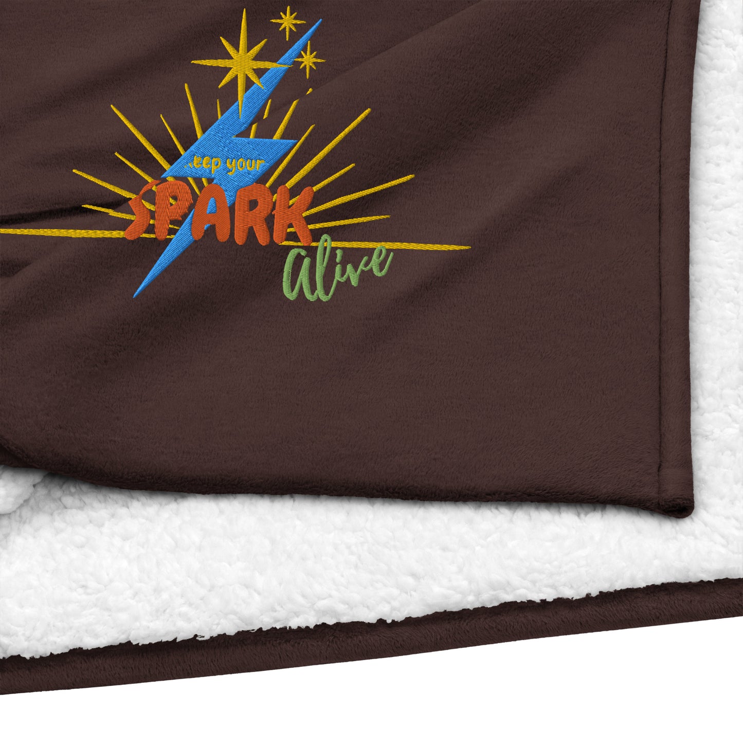Keep Your Spark Alive! Premium Sherpa Lap Blanket