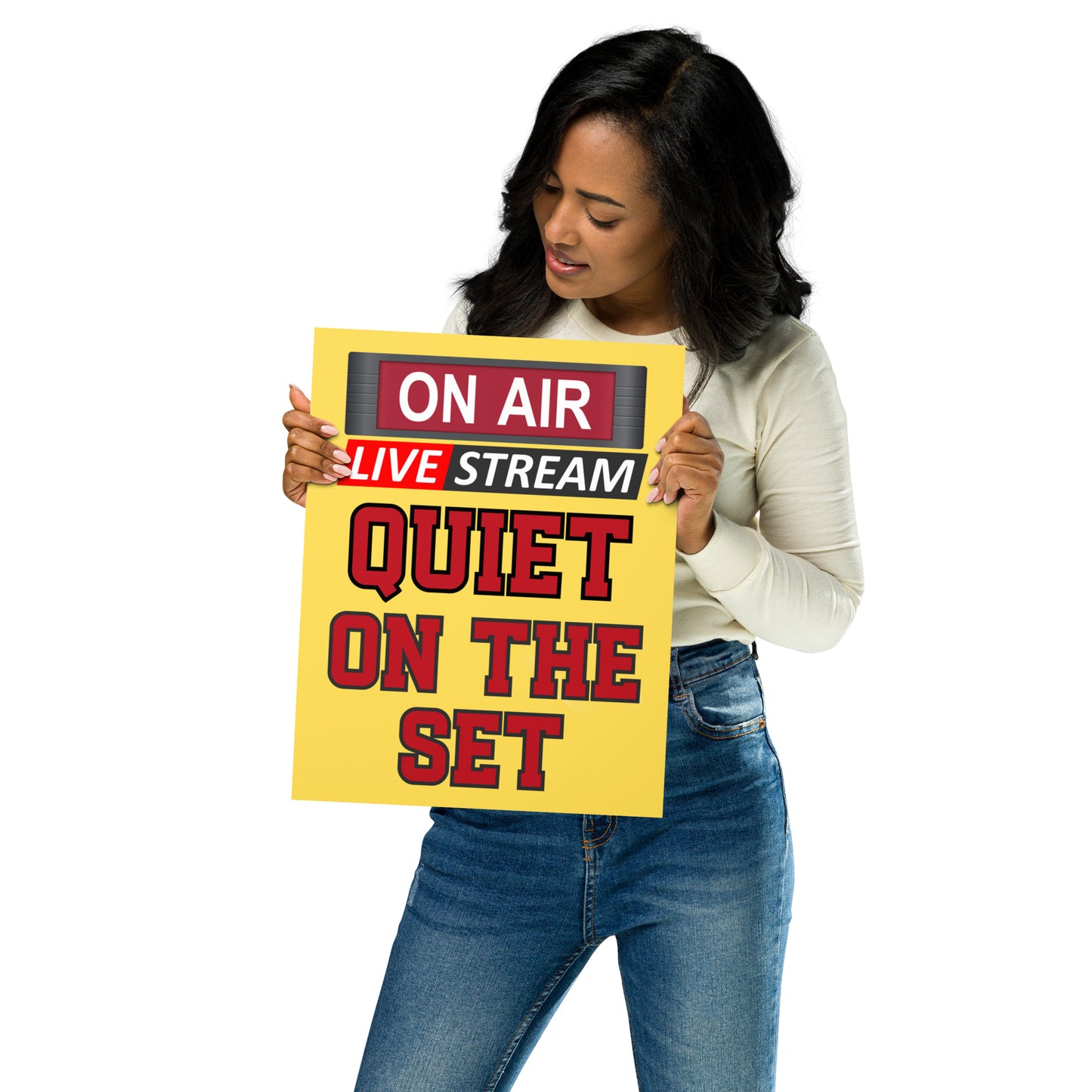 Live Stream On Air...Quiet On Set...Recording Matte Poster