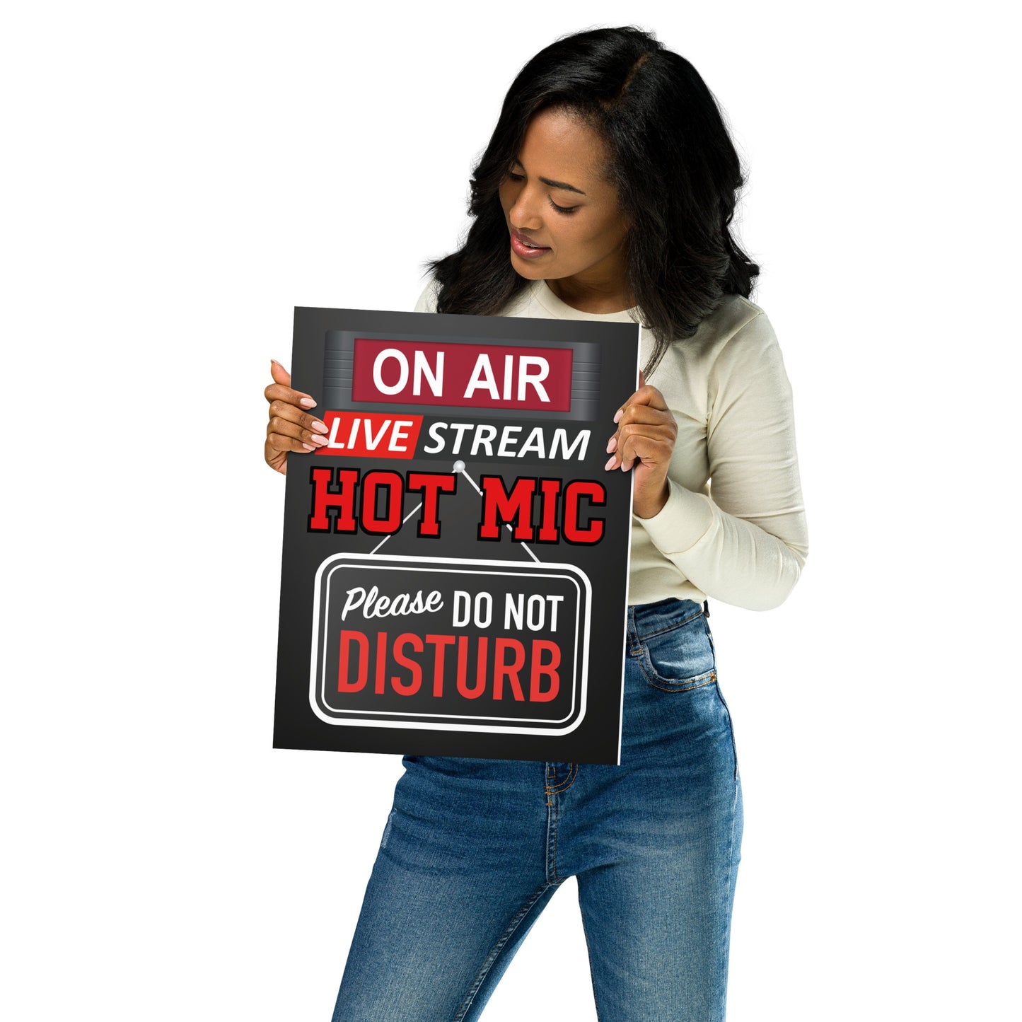 Live Stream On Air...Hot Mic...Recording Matte Poster