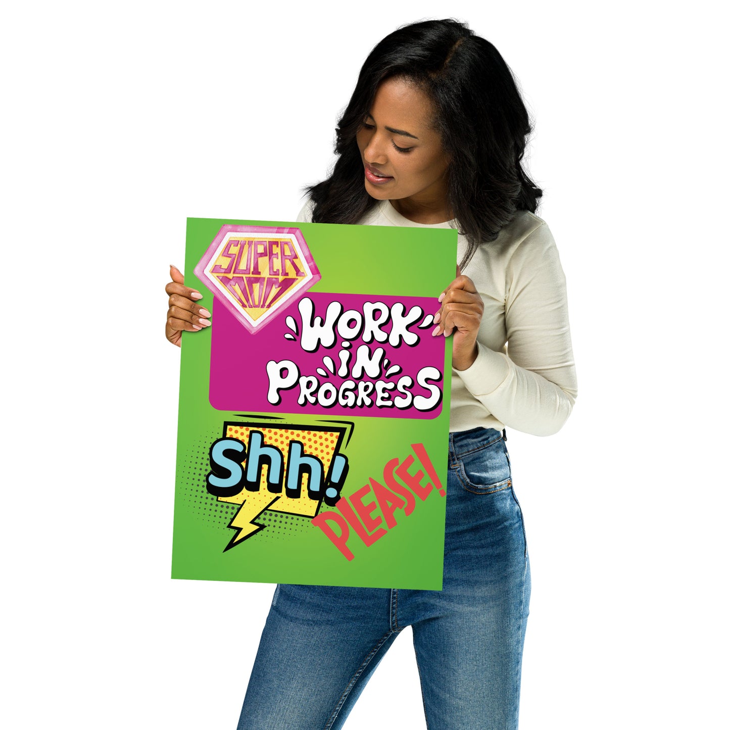 Super Mom Work In Progress Matte Poster