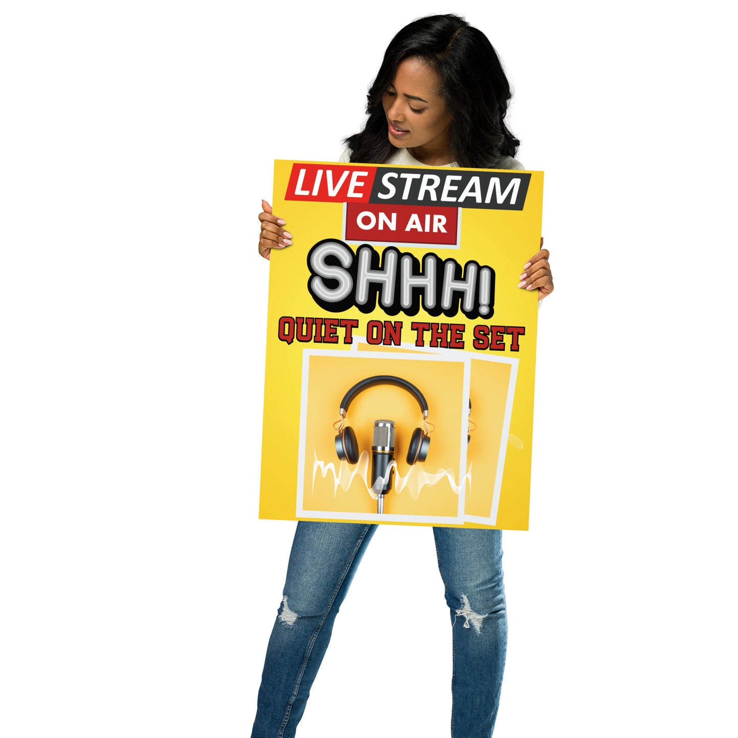 Live Stream On Air...Shhh...Recording Matte Poster