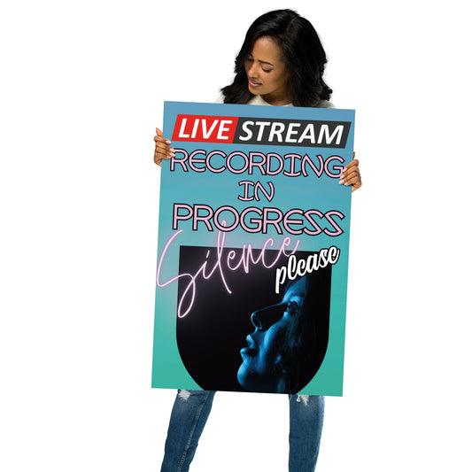 Live Stream...Recording In Session Matte Poster