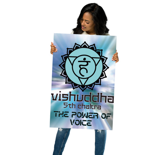 Vishuddha 5th Throat Chakra Yoga Matte Poster