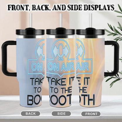 40oz Tumbler with Handle and Straw (Made in USA)