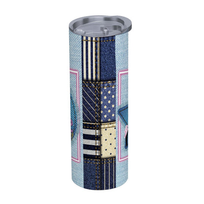 20oz Straight Stainless Steel Tumbler with Straw