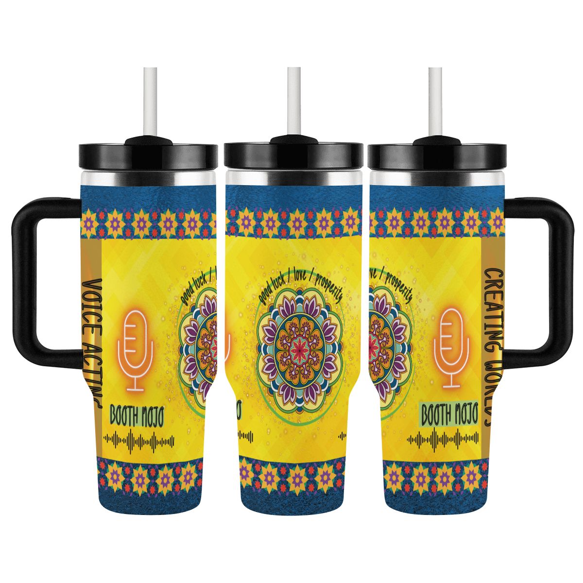40oz Tumbler with Handle and Straw (Made in USA)