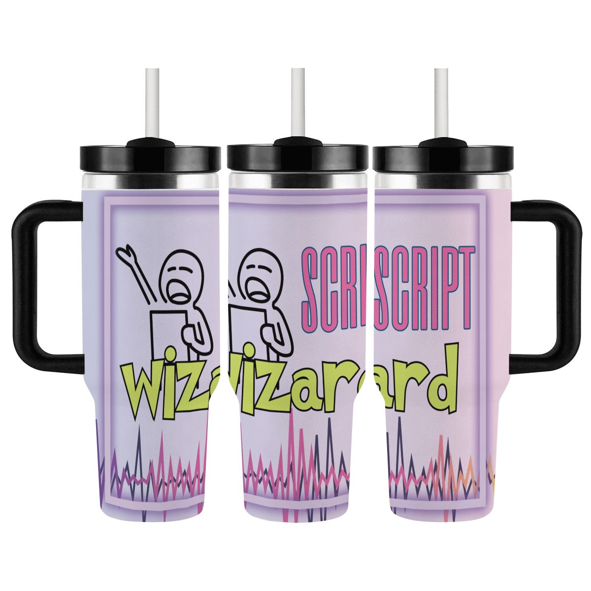40oz Tumbler with Handle and Straw (Made in USA)