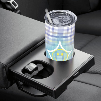 20oz Straight Stainless Steel Tumbler with Straw（Made in USA)