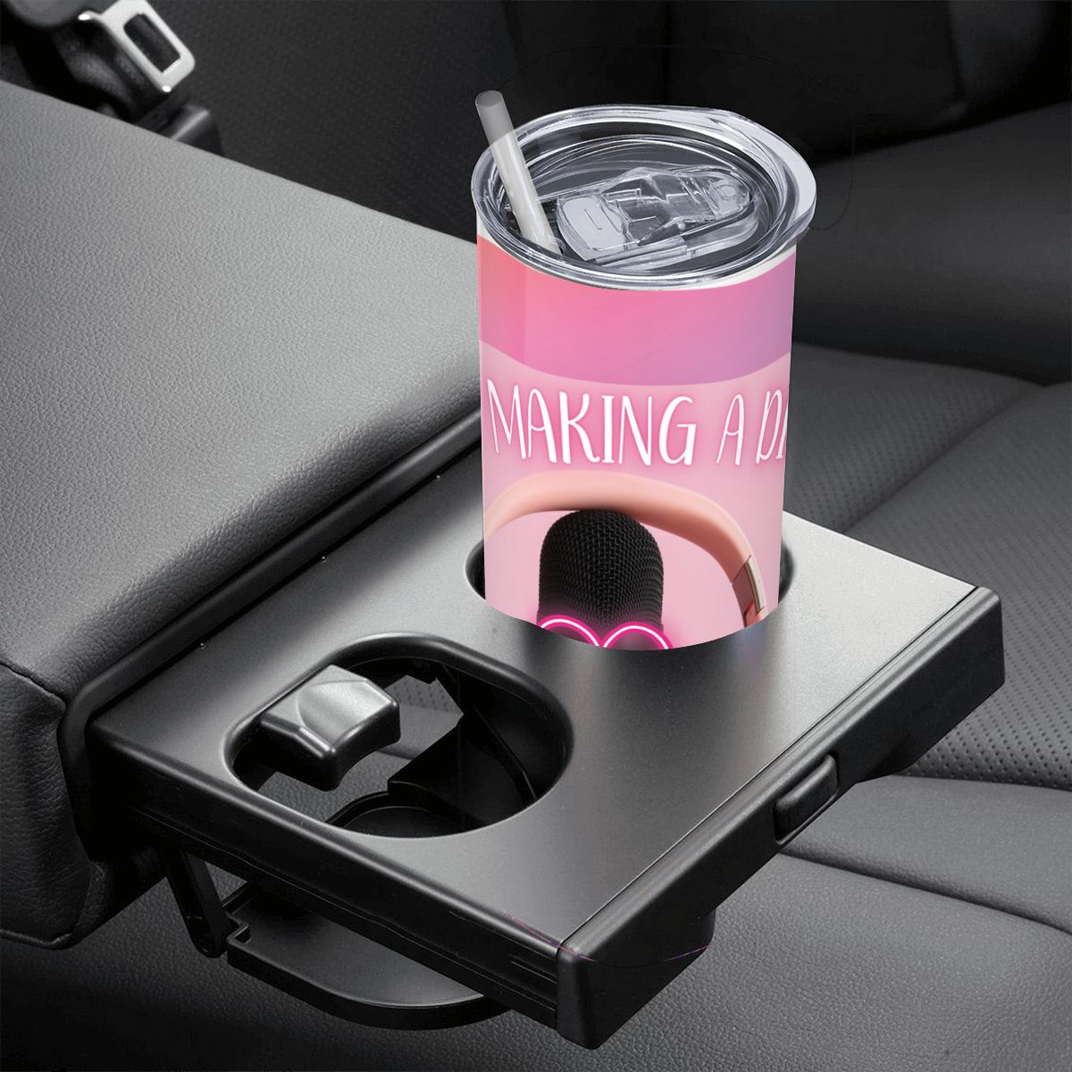 20oz Straight Stainless Steel Tumbler with Straw（Made in USA)