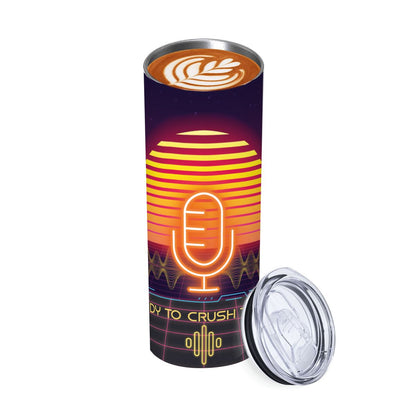 20oz Straight Stainless Steel Tumbler with Straw（Made in USA)