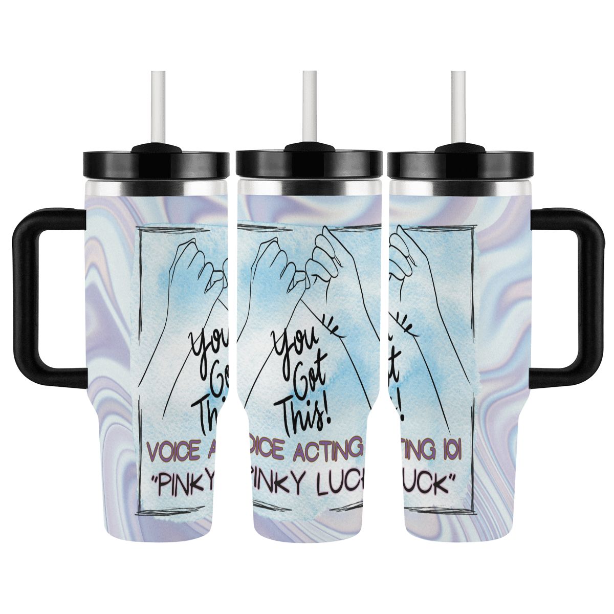 40oz Tumbler with Handle and Straw (Made in USA)
